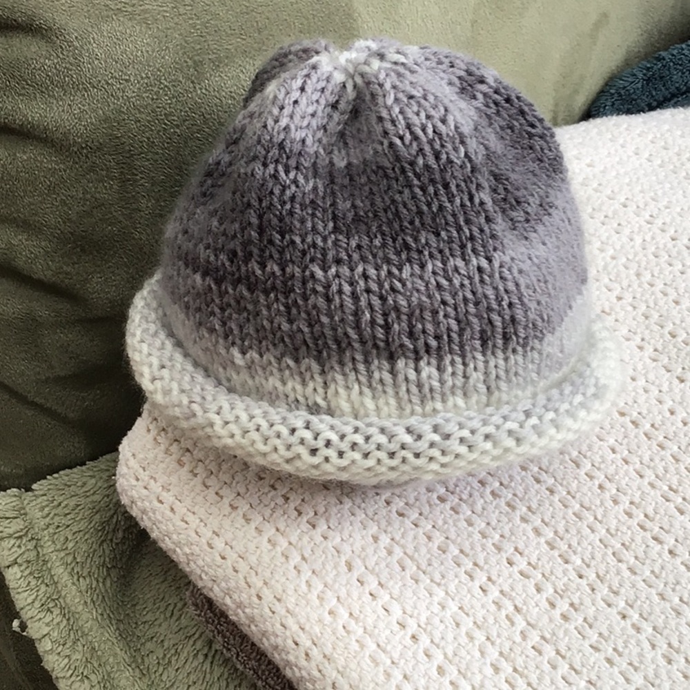 Adorable hand knit baby hat